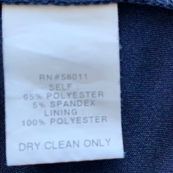 David Meister-3/4 sleeves stretch Navy dress-Sz 8 - Picture 6 of 7